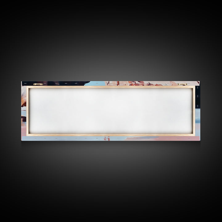 Desert River Scene, Canyon Artwork, Earthy Tones, Southwest Landscape, Minimalist Home Decor, Living Room Print, Canvas Print