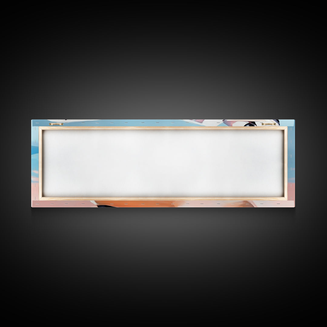 Rowboat on Shore, Nautical Scene, Pastel Coastal Art, Minimalist Ocean Print, Beach House Decor, Serene Wall Art, Canvas Print