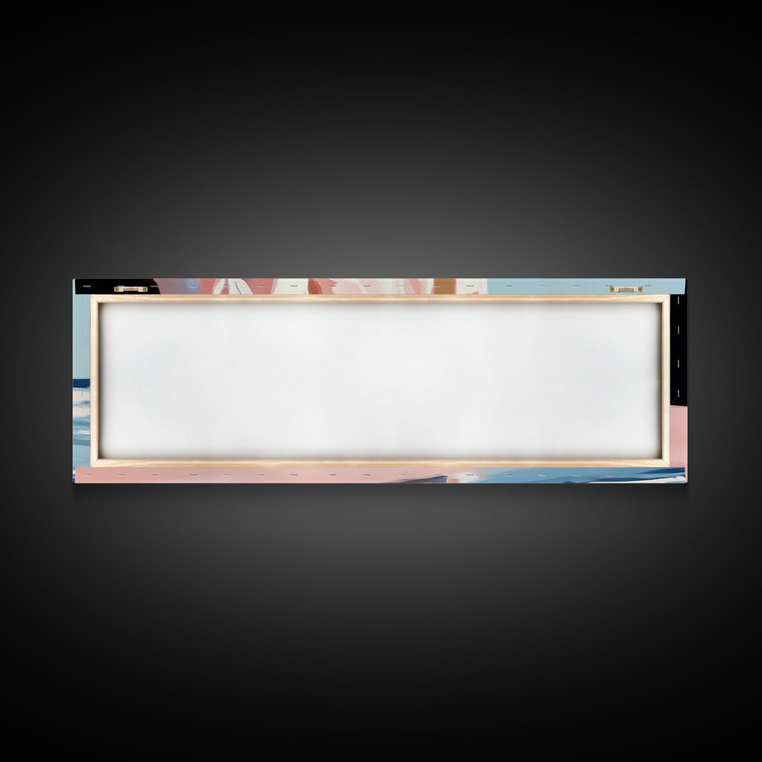 Cliffside Waves, Ocean Reflection, Seaside Landscape, Coastal Art, Beach House Wall Decor, Nautical Print, Framed Canvas Print