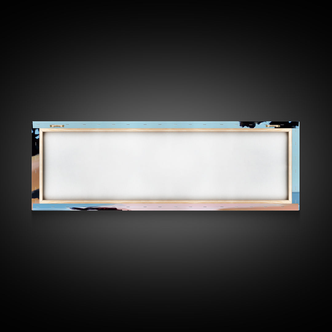 Coastal Cliff, Beach Landscape, Ocean View, Tranquil Seaside, Framed Canvas Print, Living Room Wall Art, Nautical Home Decor