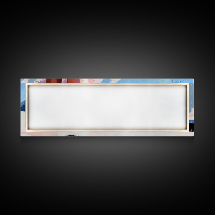 Barefoot Walk, Snowy Path, Winter Serenity, Canvas Print, Soft Pastel Art, Minimalist Aesthetic, Cozy Wall Art, Feminine Decor