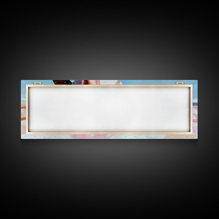 Desert Dress, Sunset Art, Pastel Landscape, Framed Canvas Print, Soft Aesthetic, Minimalist Wall Art, Elegant Home Decor, Bedroom Art