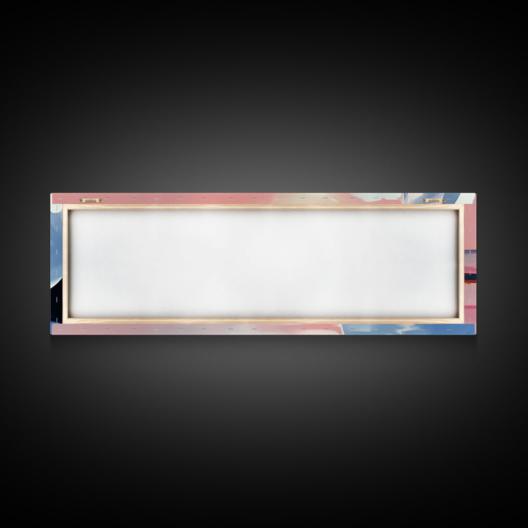 Blush Sky, Ocean Reflection, Pastel Landscape, Coastal Serenity, Canvas Print, Bedroom Wall Art, Modern Impressionist, Gift Idea