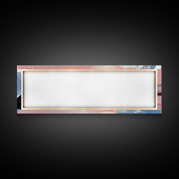 Blush Sky, Ocean Reflection, Pastel Landscape, Coastal Serenity, Canvas Print, Bedroom Wall Art, Modern Impressionist, Gift Idea