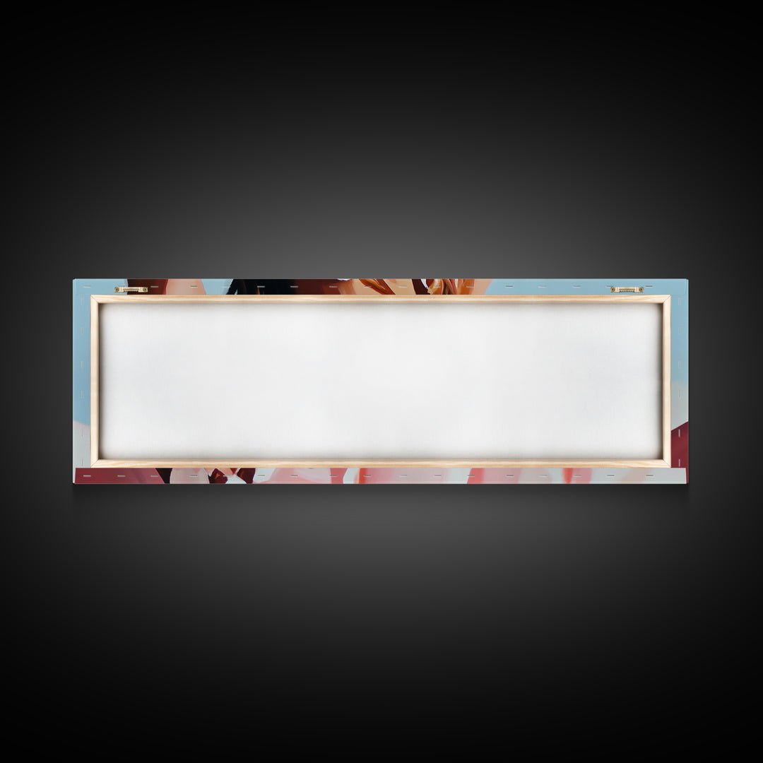 Boho Fashion Art, Flowing Dress Print, Pastel Aesthetic Painting, Minimalist Chic Decor, Large Canvas Print, Bedroom Wall Art