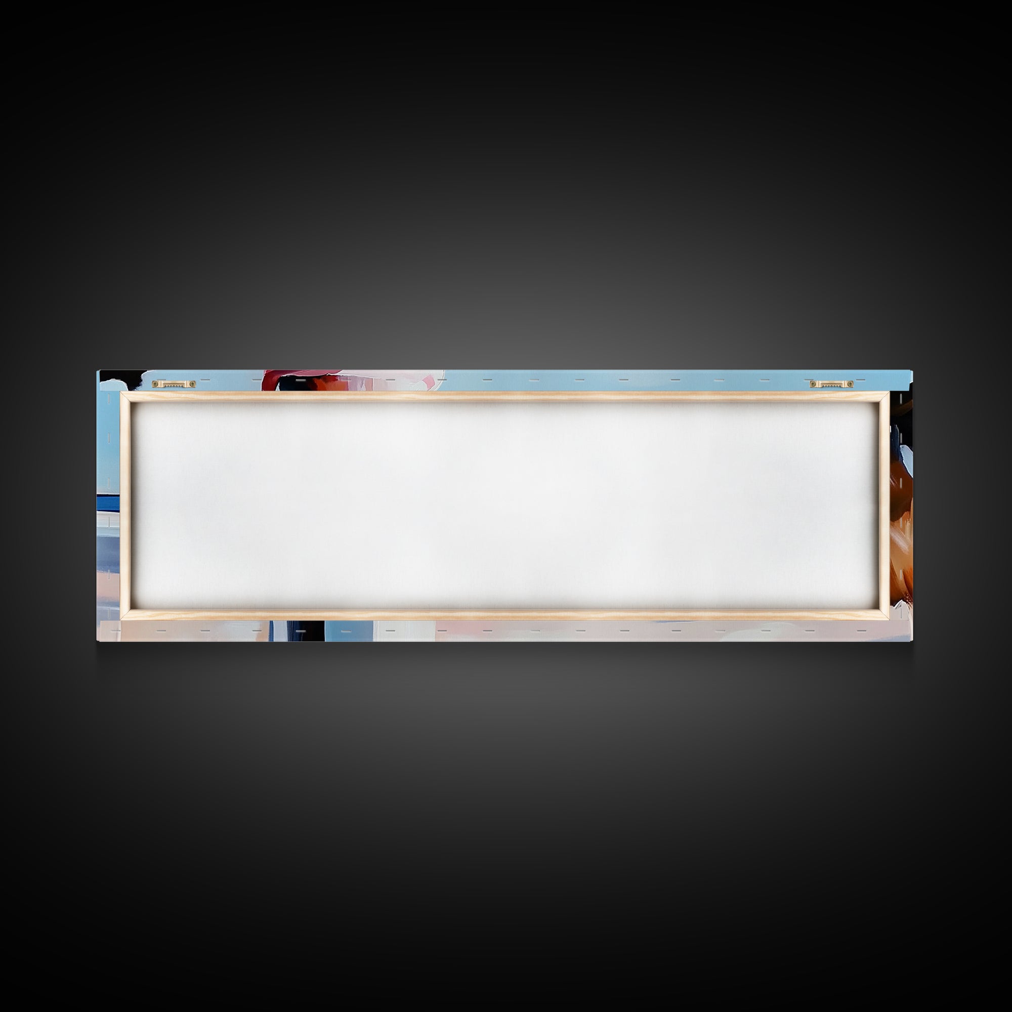 Coastal Fence Art, Beach Landscape Print, Pastel Ocean Painting, Minimalist Seaside Decor, Large Canvas Print, Modern Home Wall Art