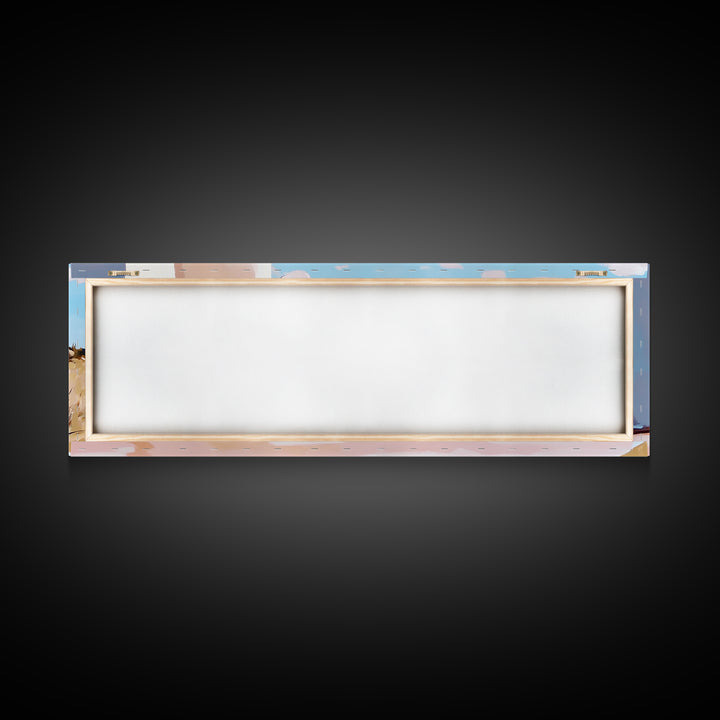 Desert Bench, Cozy Minimalist, Soft Neutral Tones, Boho Retreat, Modern Home Decor, Canvas Print, Living Room Wall Art, Earthy Tones