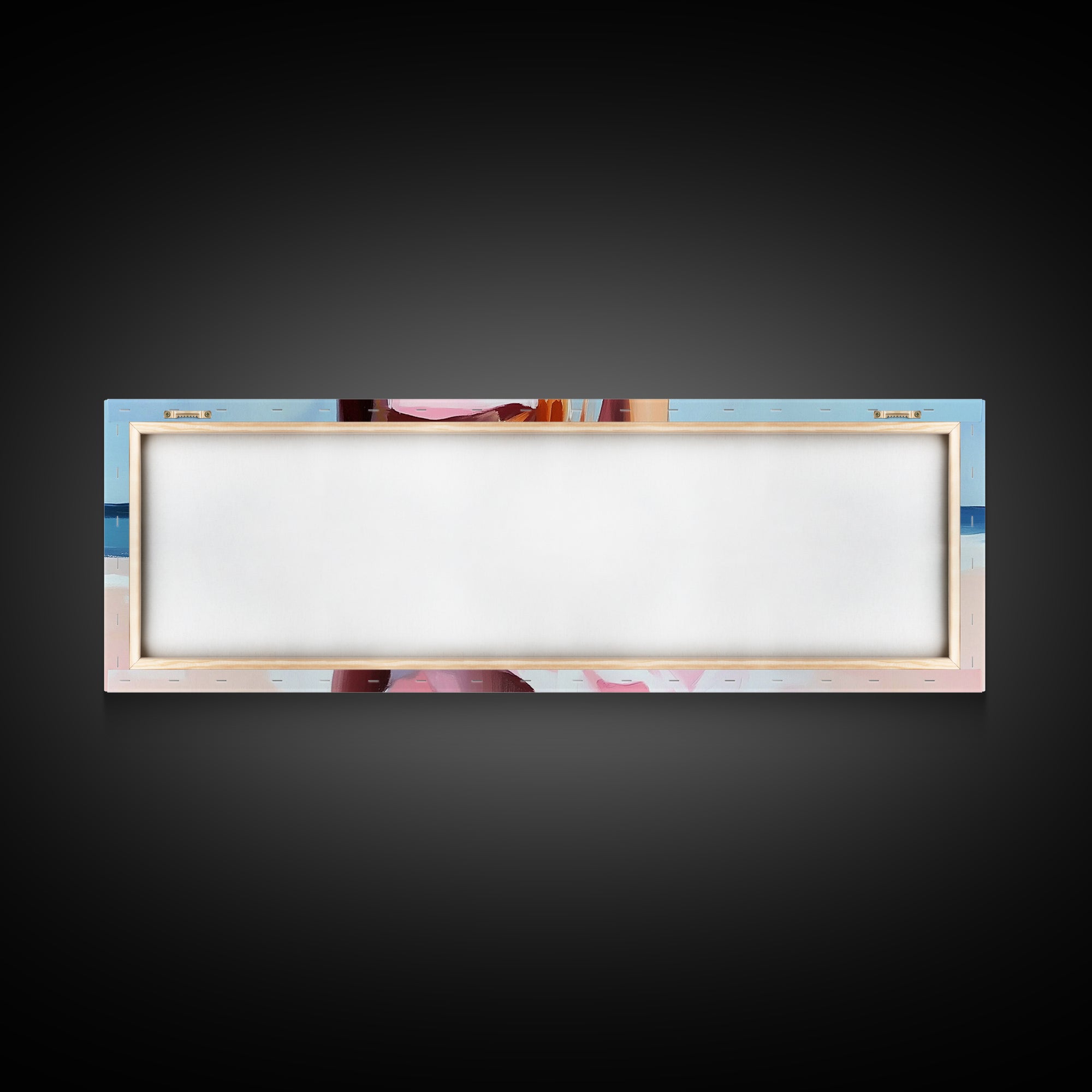 Beach Walk, Soft Waves, Feminine Coastal, Romantic Seascape, Framed Canvas Print, Boho Art, Bedroom Wall Art, Minimalist Aesthetic