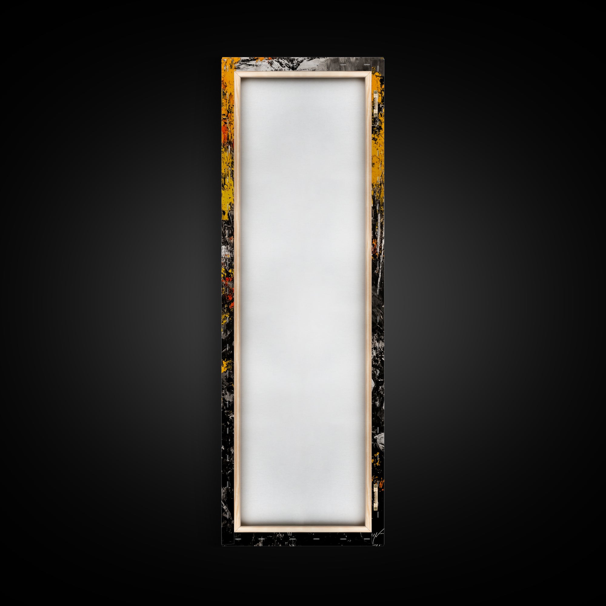 Autumn Forest, Golden Trees, River Path, Framed Canvas Print, Fall Landscape Art, Rustic Wall Decor, Cabin Art, Living Room Wall Art