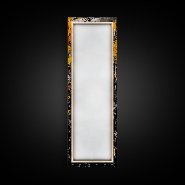 Autumn Forest, Golden Trees, River Path, Framed Canvas Print, Fall Landscape Art, Rustic Wall Decor, Cabin Art, Living Room Wall Art