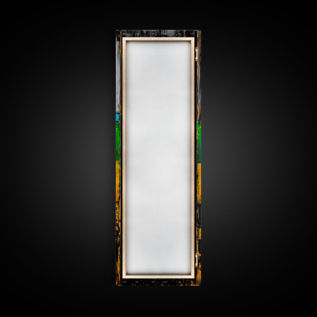 Rustic Abstract, Distressed Wood Texture Painting, Modern Farmhouse Wall Art, Framed Canvas Print, Industrial Decor, Neutral Artwork