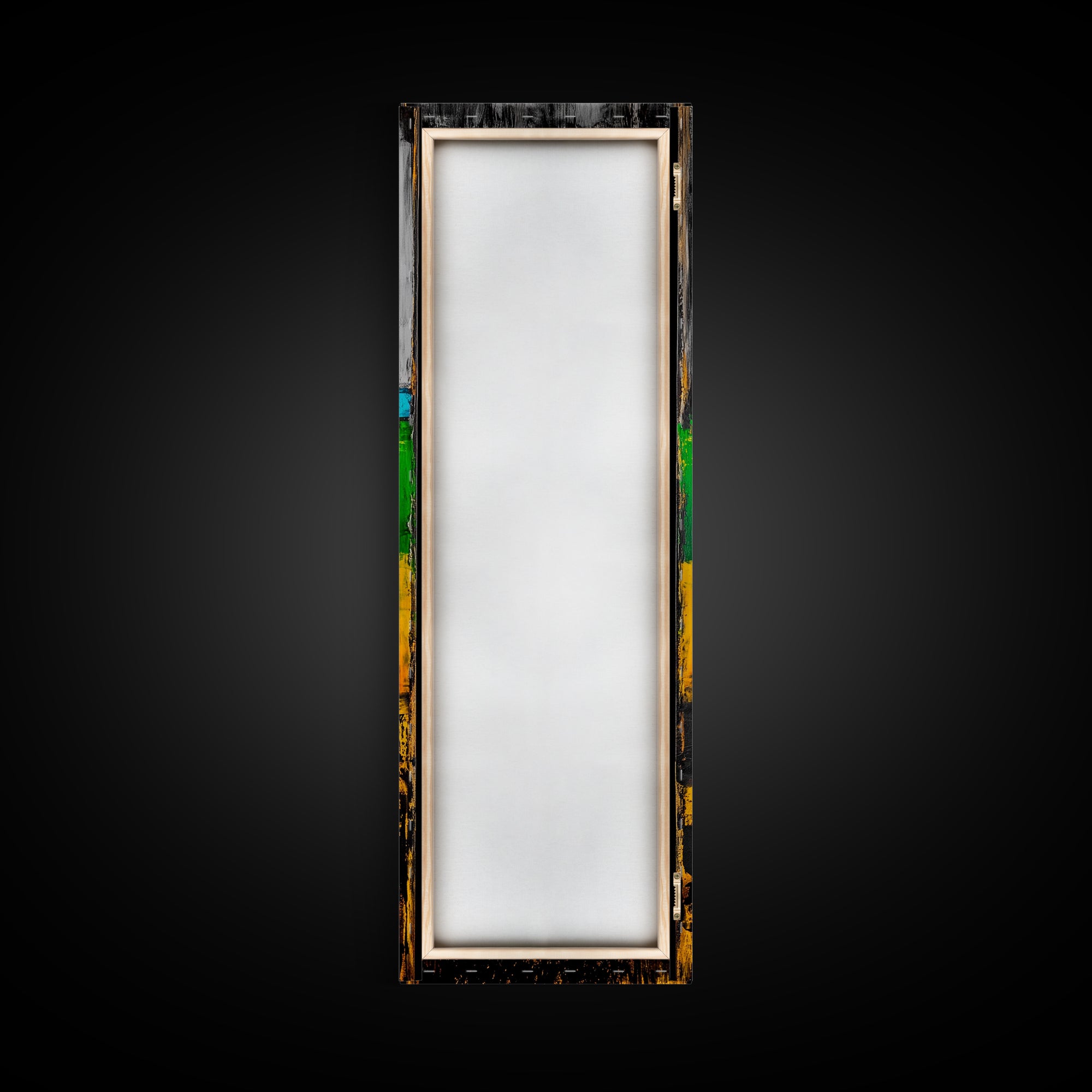 Rustic Abstract, Distressed Wood Texture Painting, Modern Farmhouse Wall Art, Framed Canvas Print, Industrial Decor, Neutral Artwork