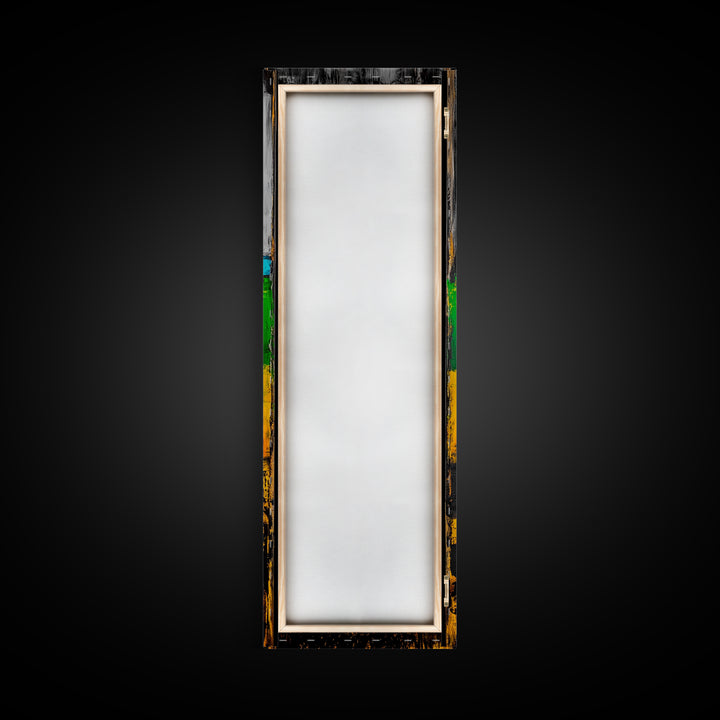 Rustic Abstract, Distressed Wood Texture Painting, Modern Farmhouse Wall Art, Framed Canvas Print, Industrial Decor, Neutral Artwork