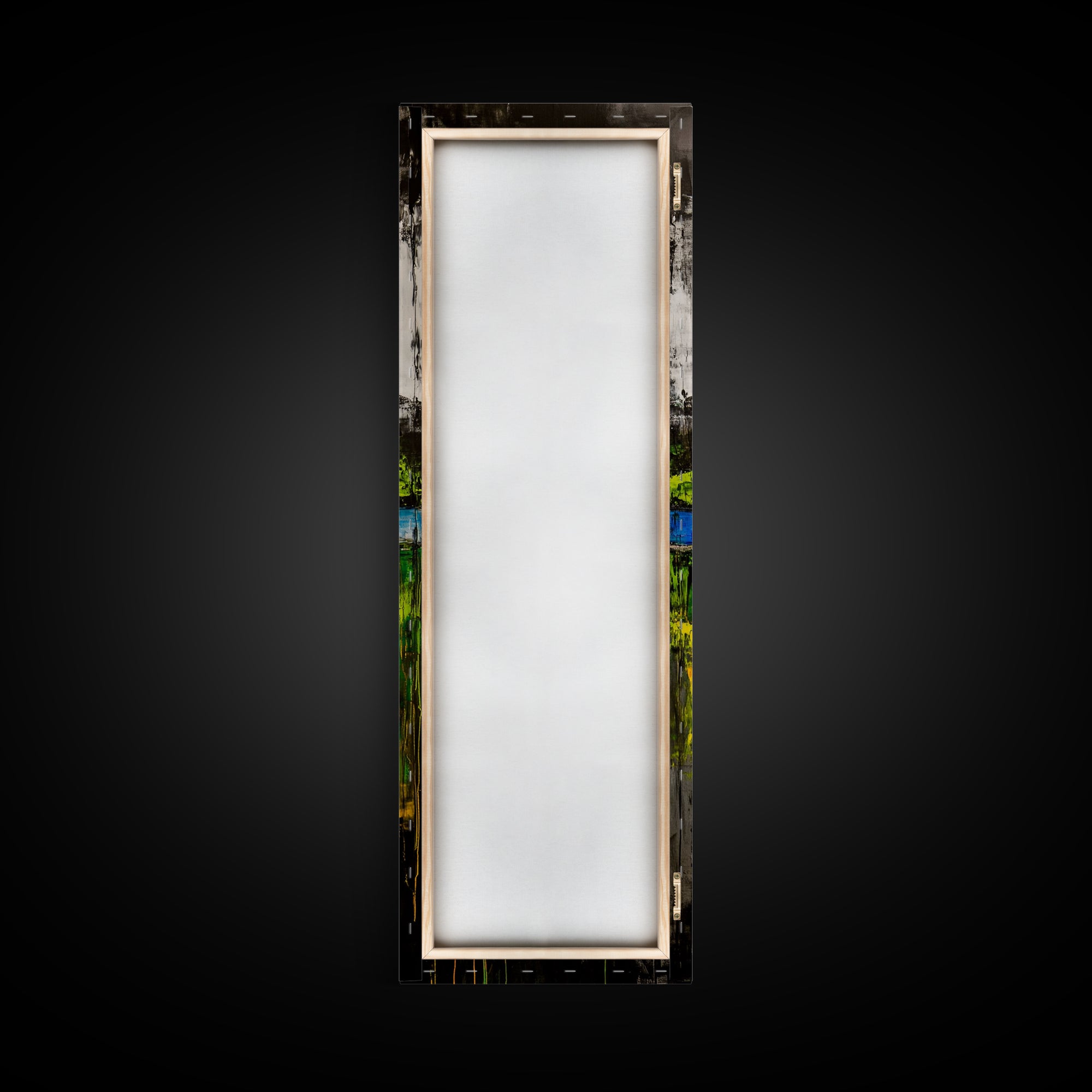 Abstract Landscape, Green Blue Art, Modern Wall Art, Framed Canvas Print, Office Decor, Large Artwork, Living Room Art, Minimalist Art