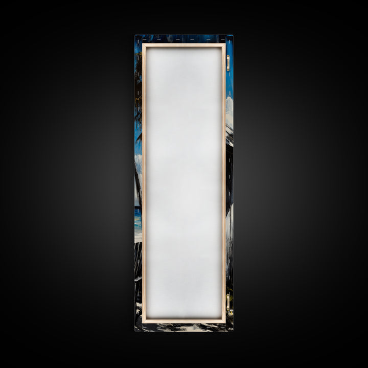 Beach Retreat, Palm Shade, Tranquil Escape, Canvas Print, Coastal Home Decor, Ocean Breeze, Relaxing Seaside, Living Room Wall Art