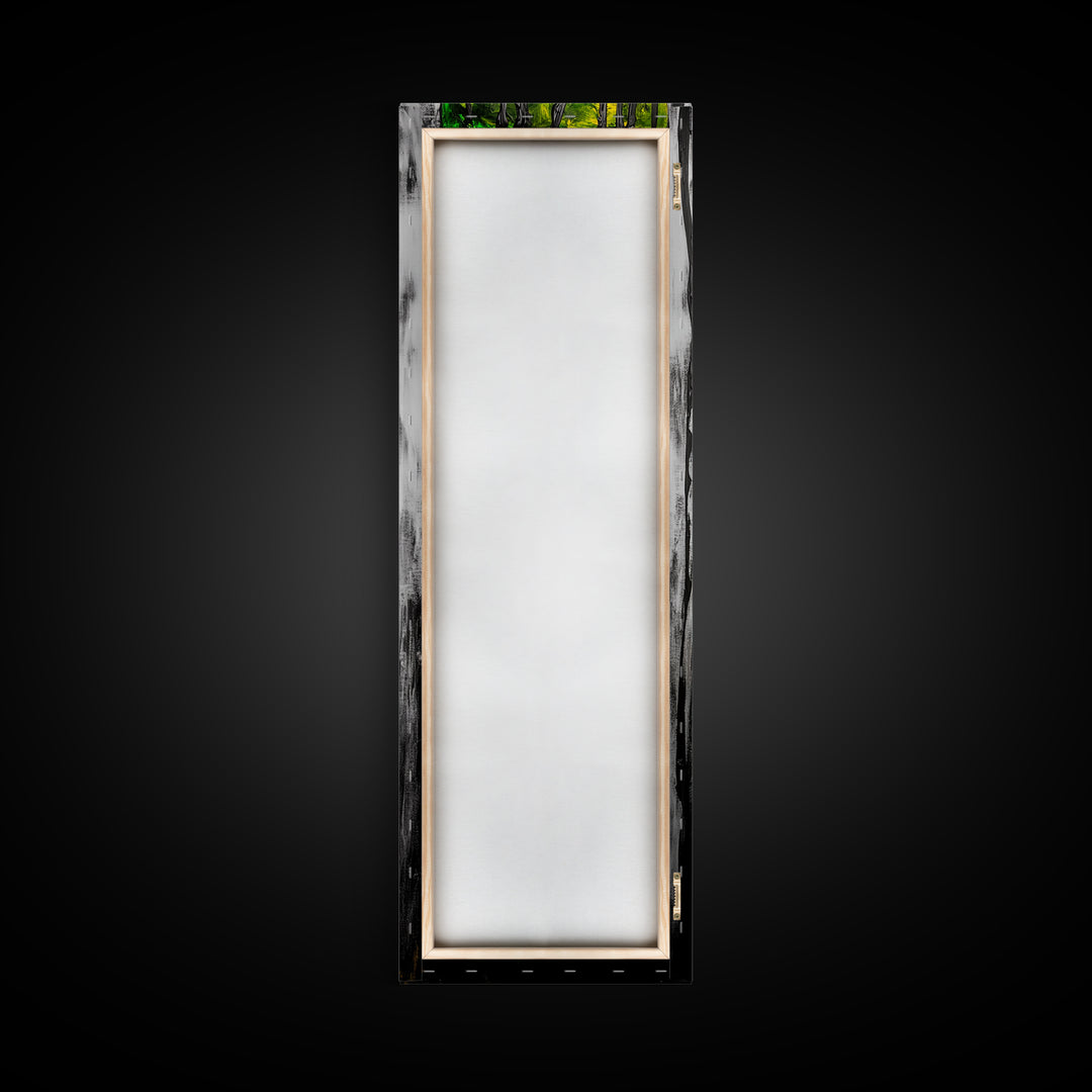 Abstract Forest, Green Nature, Textured Painting, Boho Wall Art, Canvas Print, Modern Home Decor, Living Room Art, Earthy Tones