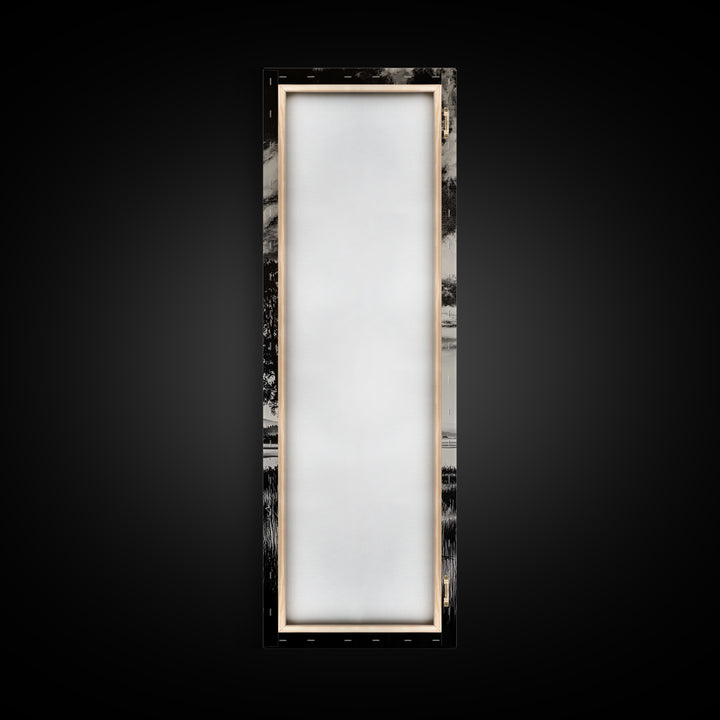 Black White, Misty Marsh, Monochrome Landscape, Minimalist Wall Art, Canvas Print, Modern Home Decor, Living Room Art, Nature Scene