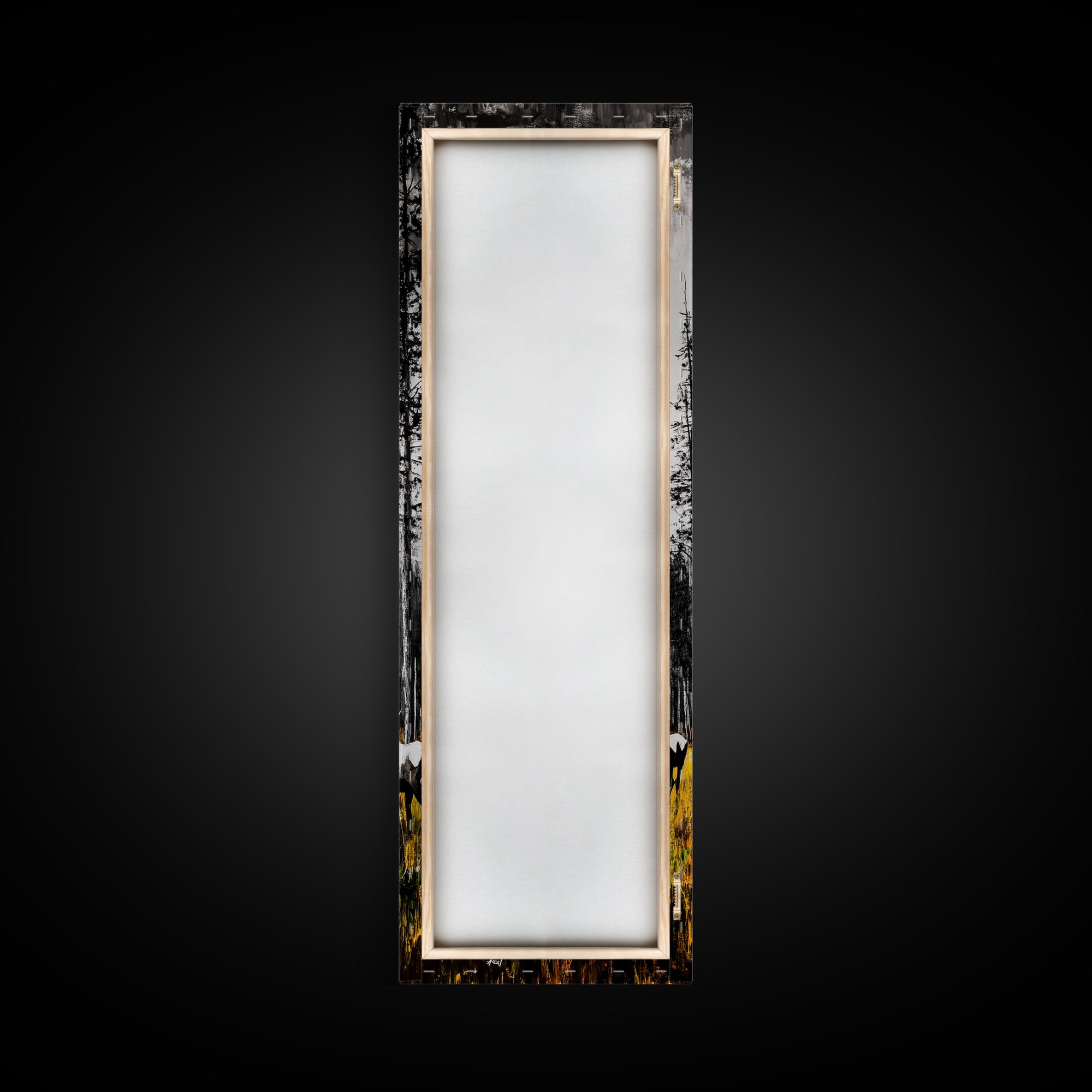 Autumn Elk, Wildlife Painting, Rustic Lodge Decor, Mountain Scene Art, Framed Canvas Print, Cabin Wall Art, Fall Art, Western Decor