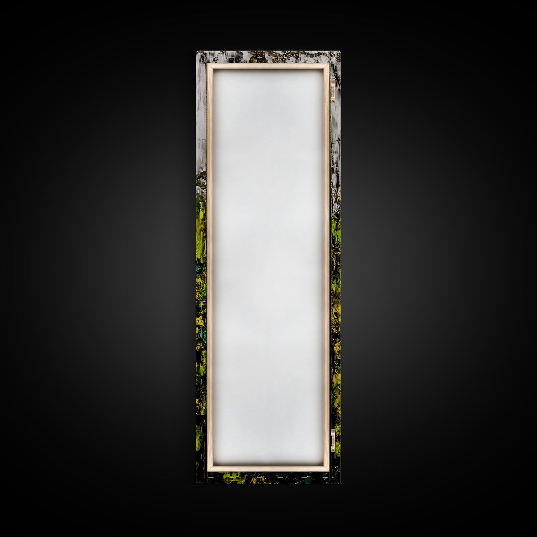 Abstract Glass Art, Fluid Painting Print, Green and Blue Modern Art, Contemporary Wall Decor, Unique Home Accent, Canvas Print