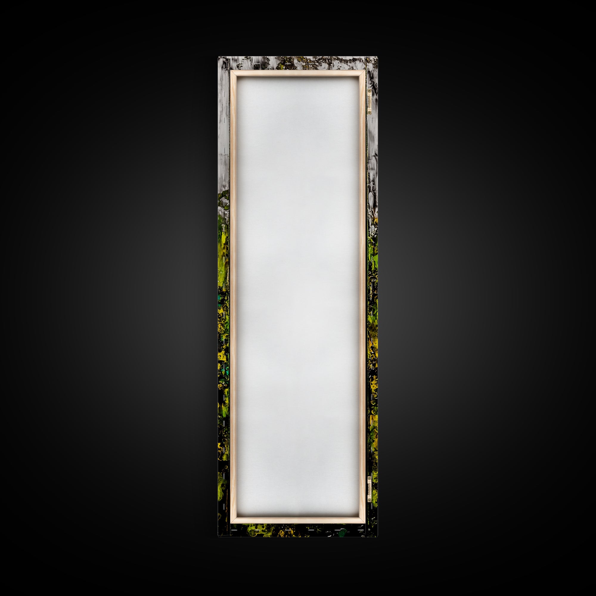 Abstract Glass Art, Fluid Painting Print, Green and Blue Modern Art, Contemporary Wall Decor, Unique Home Accent, Canvas Print