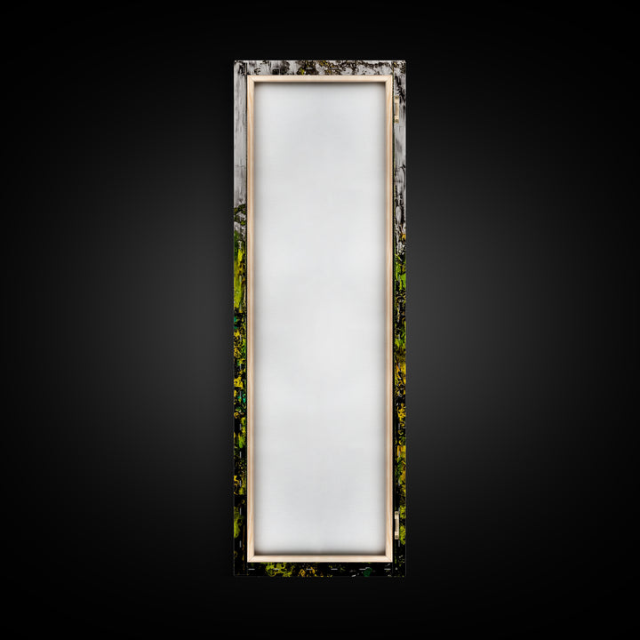 Abstract Glass Art, Fluid Painting Print, Green and Blue Modern Art, Contemporary Wall Decor, Unique Home Accent, Canvas Print