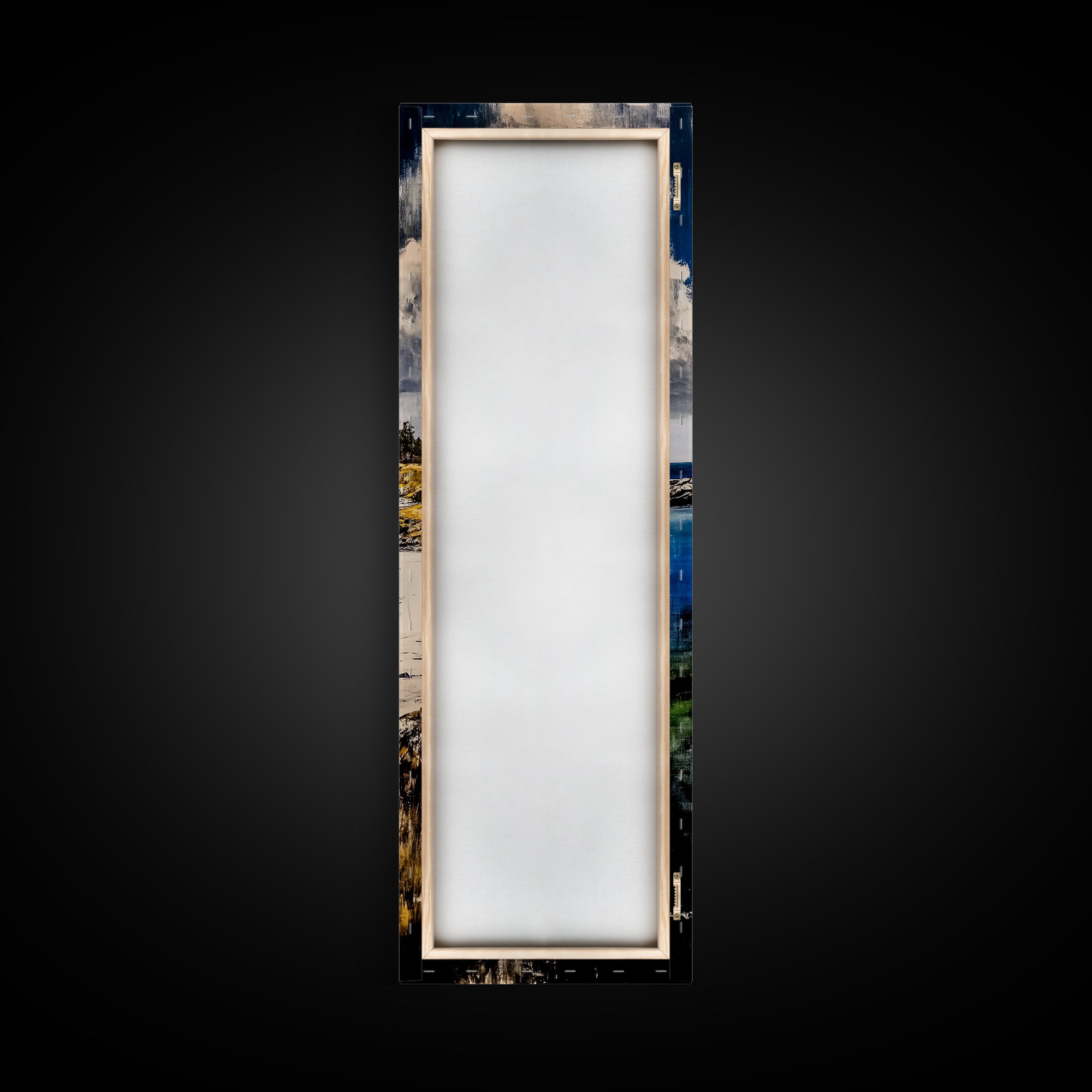 Coastal View, Ocean Serenity, Beach Scene, Tranquil Art, Framed Canvas Print, Living Room Wall Art, Seascape Painting, Nautical Home Decor