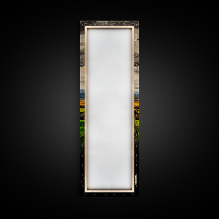 Rolling Fields, Golden Hills, Autumn Landscape, Rustic Home Decor, Living Room Art, Framed Canvas Print, Nature Wall Art