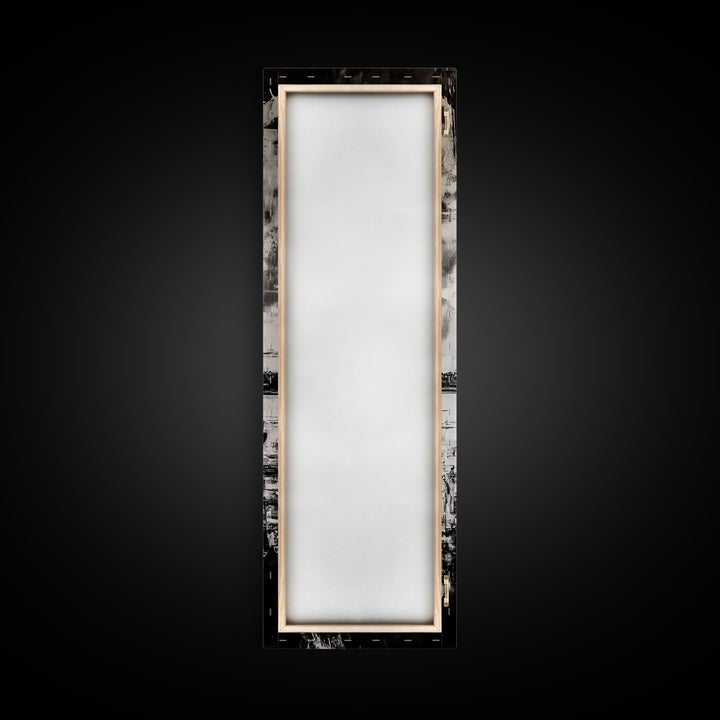 Black and White Sailboat, Nautical Wall Art, Minimalist Seascape Painting, Coastal Home Decor, Office or Bedroom Art, Framed Canvas Print