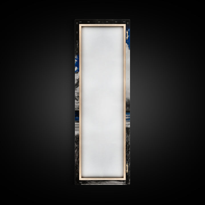 Boardwalk Beach Art, Ocean Landscape Painting, Seaside Home Decor, Modern Coastal Design, Nautical Wall Print, Canvas Print