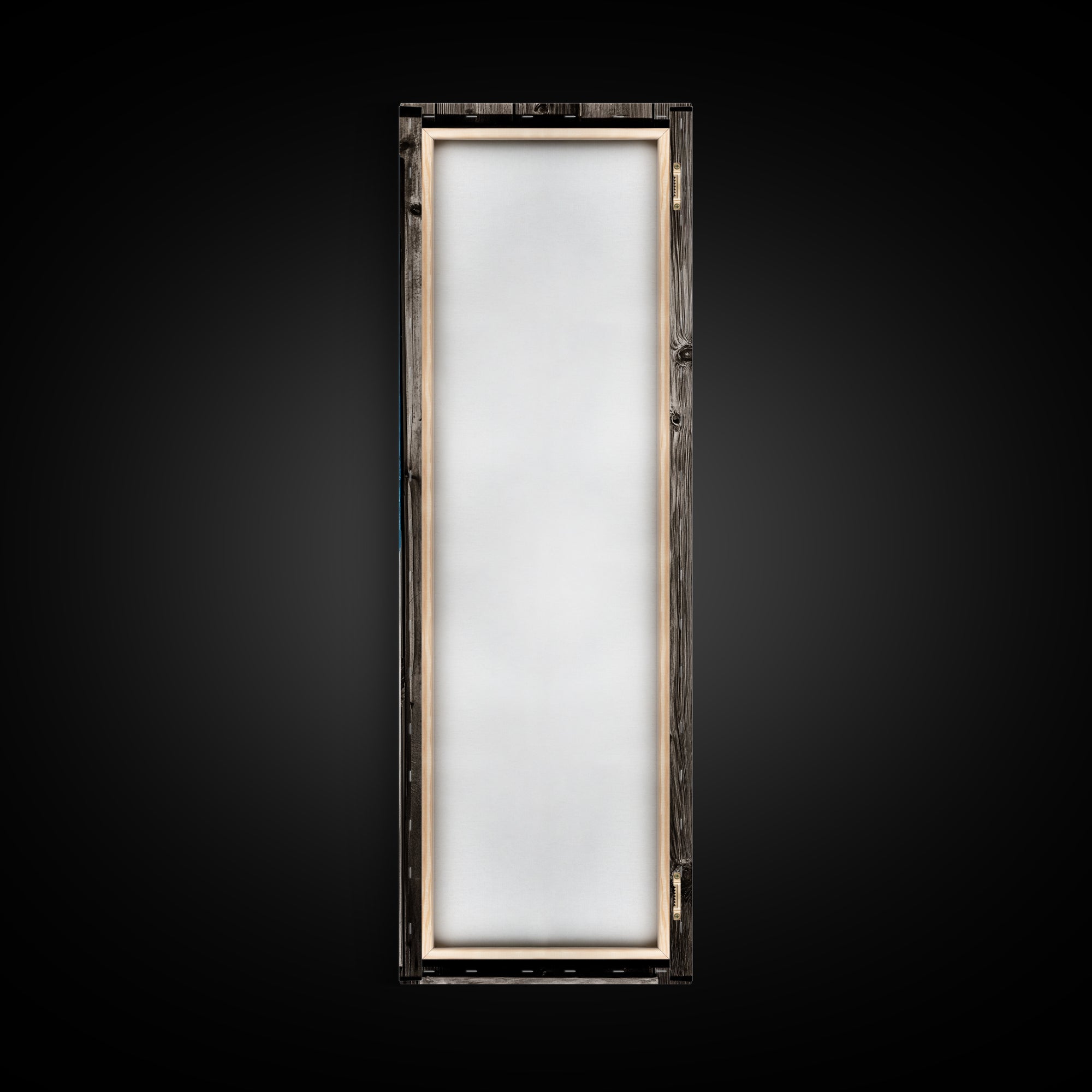 Abstract Metal Art, Modern Industrial Design, Blue and White Wall Decor, Unique Home Statement, Contemporary Style, Canvas Print