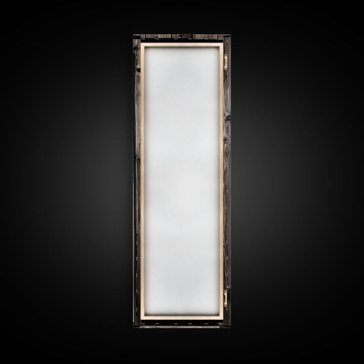 Abstract Metal Art, Modern Industrial Design, Blue and White Wall Decor, Unique Home Statement, Contemporary Style, Canvas Print