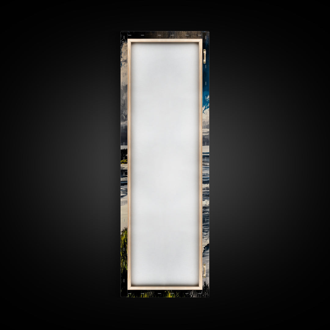 Coastal Blue, Canvas Print, Ocean Painting, Beach House Wall Art, Modern Seascape, Nautical Art, Office Wall Decor, Contemporary Artwork