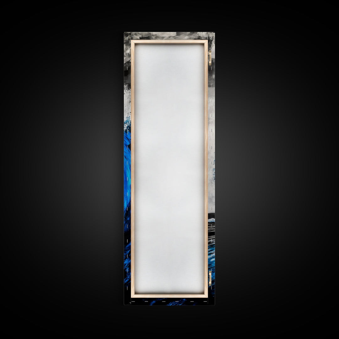 Blue Wave, Powerful Surf, Abstract Water, Canvas Print, Ocean Wall Art, Coastal Minimalist Decor, Modern Beach Home Artwork