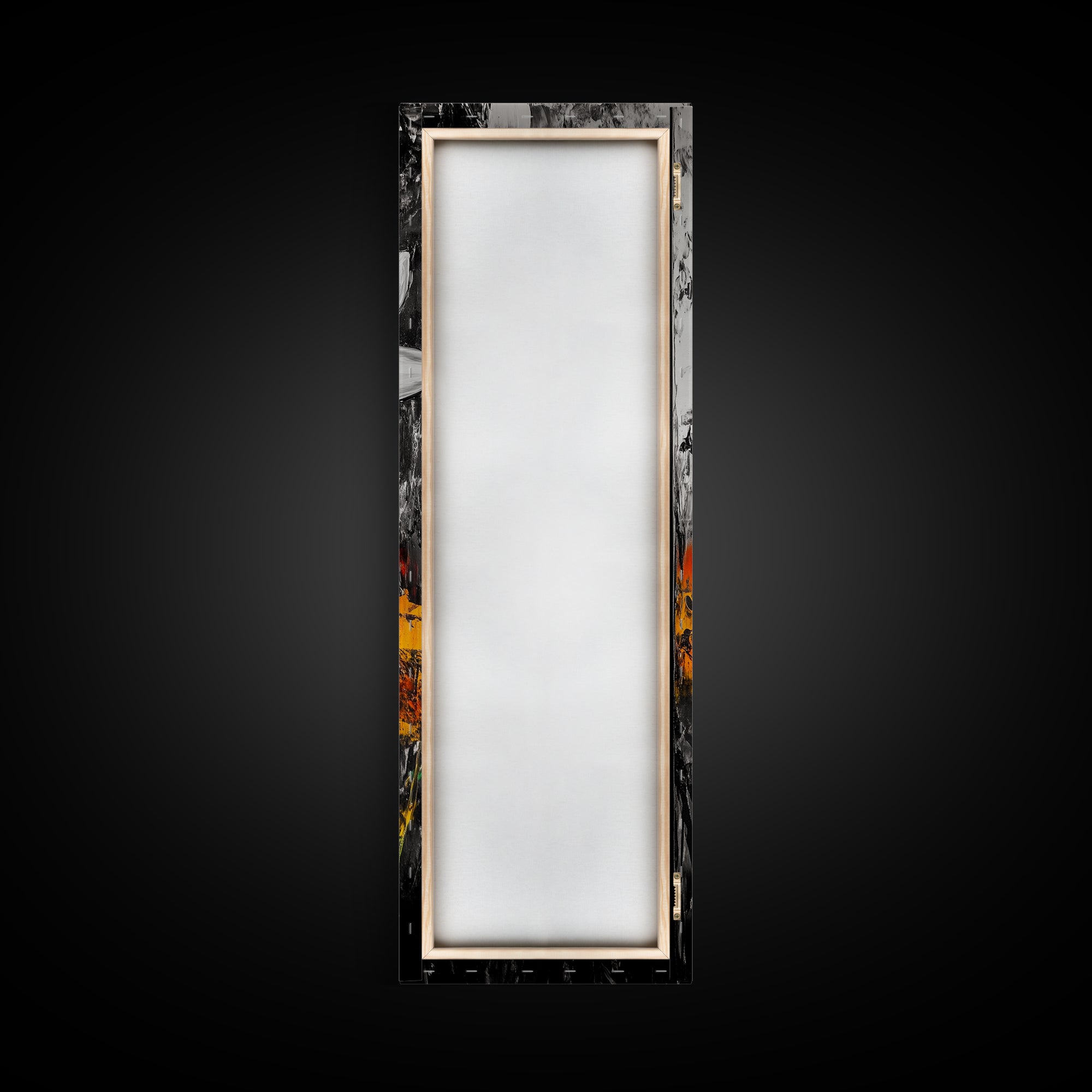 Black and White, Abstract Flower, Textured Modern, Framed Canvas Print, Minimalist Wall Art, Monochrome Decor, Office Artwork