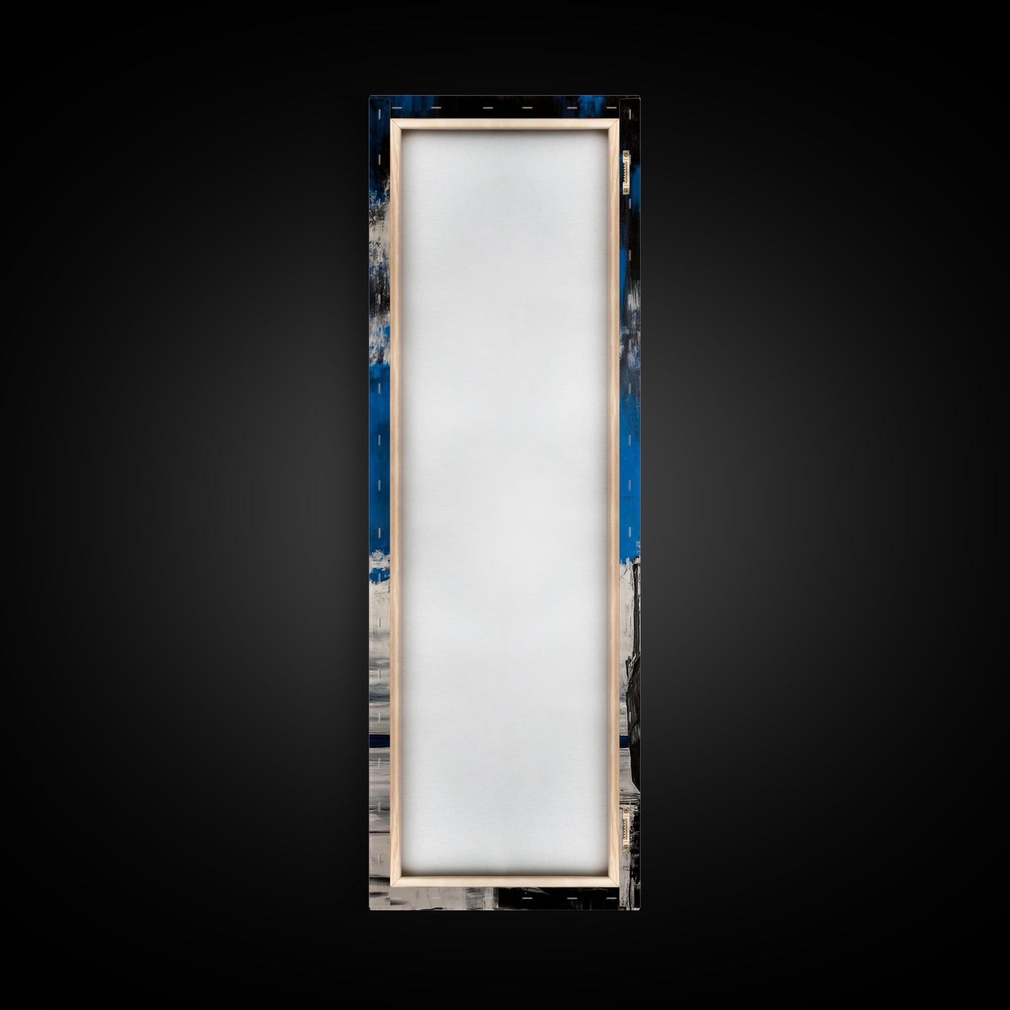 Abandoned Ship, Nautical Artwork, Abstract Seascape, Canvas Print, Coastal Wall Art, Blue Black Art, Living Room Decor, Ocean Painting