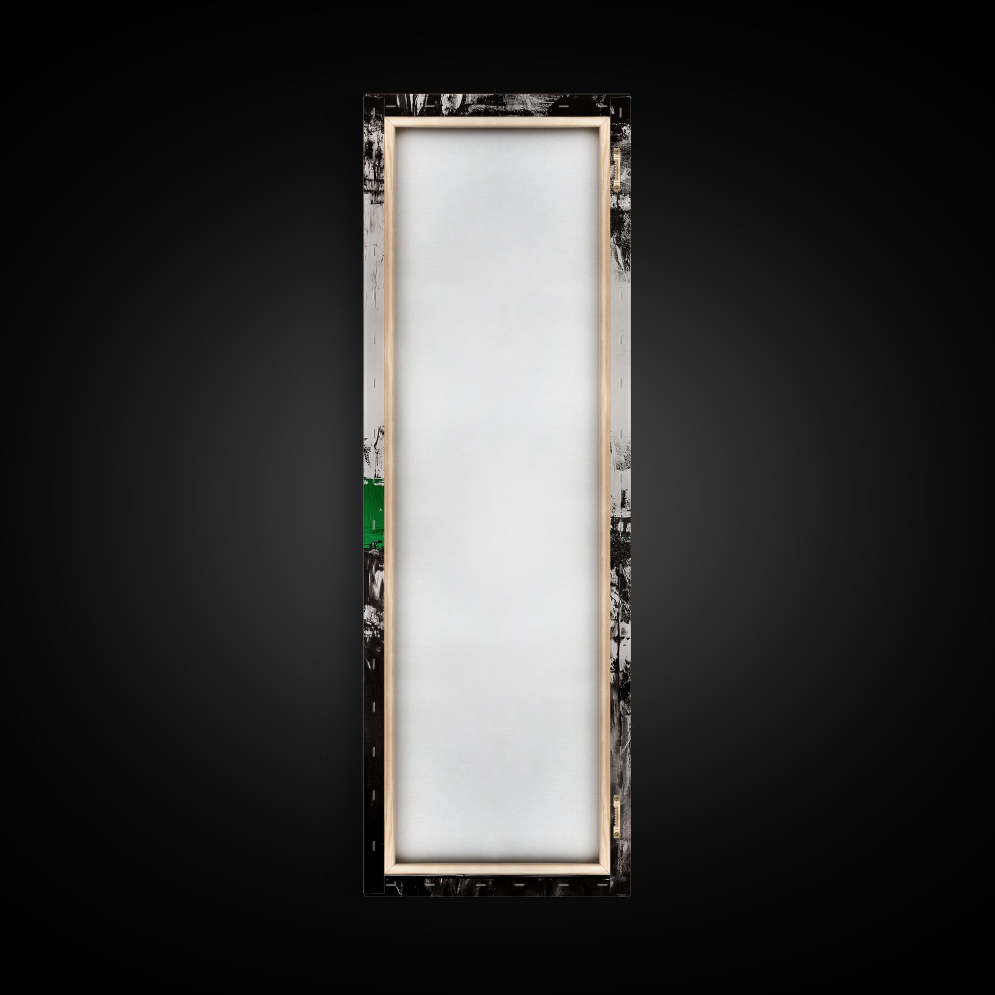 Abstract Lines, Modern Minimalist, Monochrome Art, Canvas Print, Geometric Wall Art, Black White Green, Contemporary Home Decor