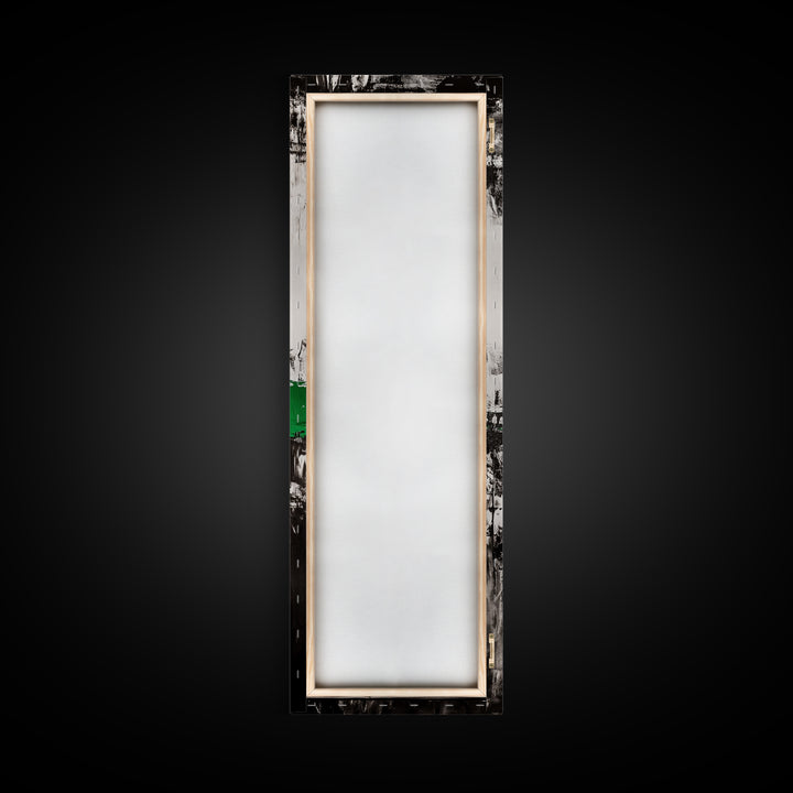 Abstract Lines, Modern Minimalist, Monochrome Art, Canvas Print, Geometric Wall Art, Black White Green, Contemporary Home Decor