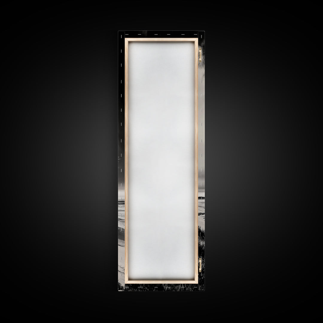 Beach Sunset, Coastal Wall Art, Seascape Painting, Ocean Waves, Framed Canvas Print, Minimalist Decor, Bedroom Wall Art, Gift Idea