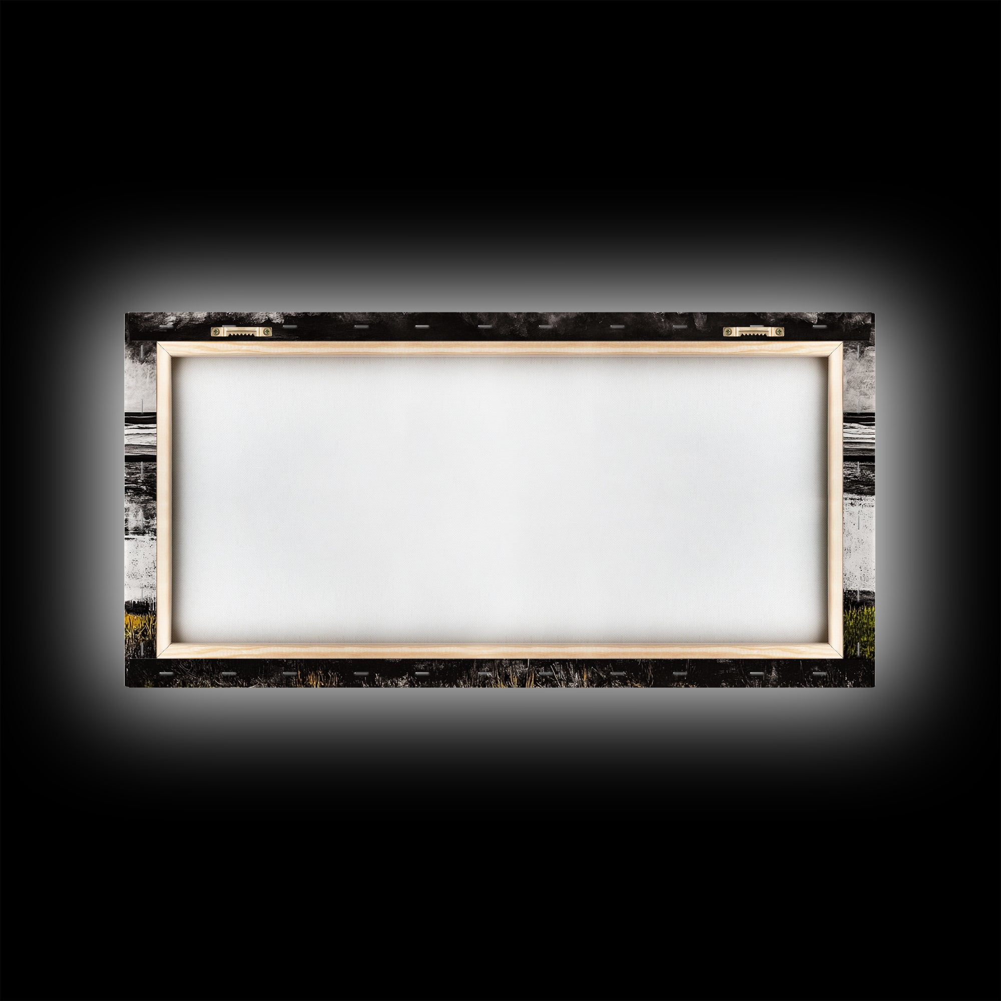 Coastal Horizon, Black and White Beach, Minimalist Seascape, Monochrome Art, Nature Inspired, Framed Canvas Print, Office Wall Decor