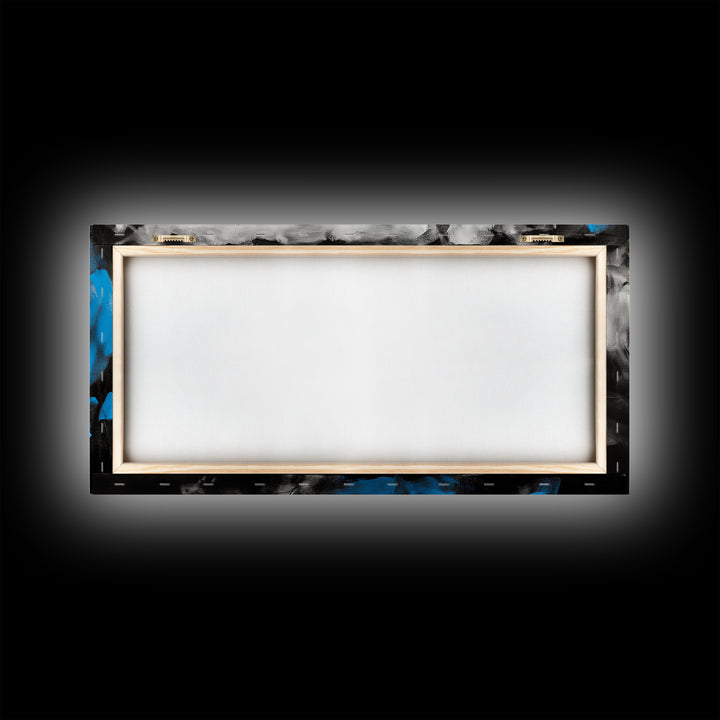 Black Leaf, Abstract Nature Art, Monochrome Wall Art, Canvas Print, Modern Minimalist Decor, Office Wall Art, Boho Art