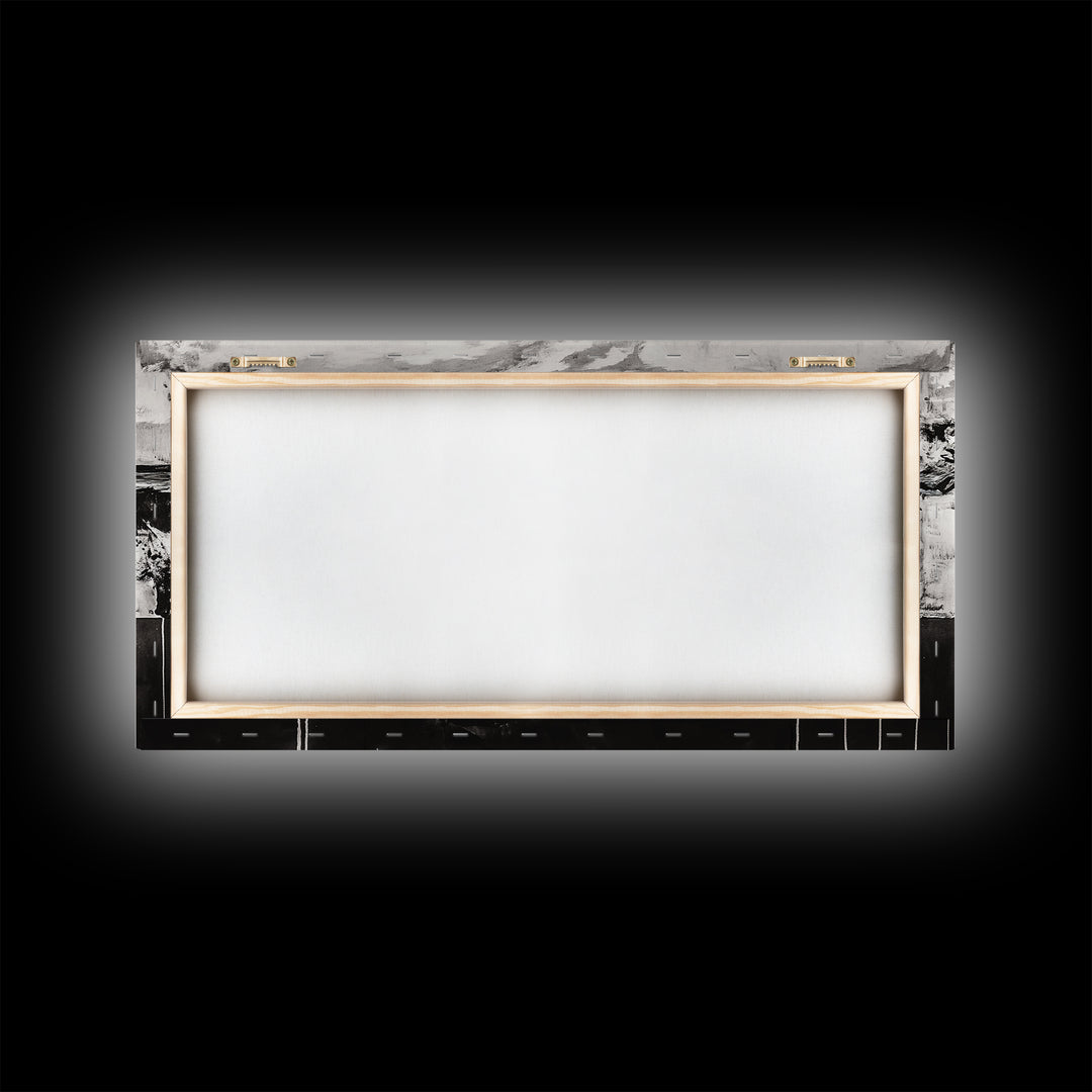 Black and White, Ocean, Waves, Minimalist, Canvas Print, Coastal Art, Nautical Decor, Bedroom Wall Art, Modern Home Decor, Fine Art Print