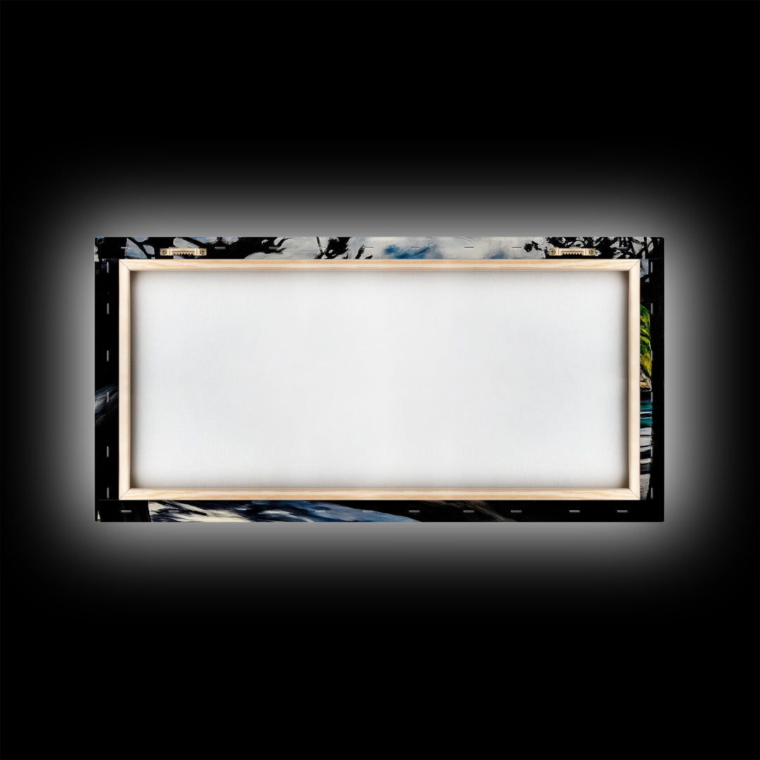 Coastal View, Ocean Cliffs, Nature Scene, Canvas Print, Beach Wall Art, Relaxing Home Decor, Nautical Theme, Large Seascape Painting