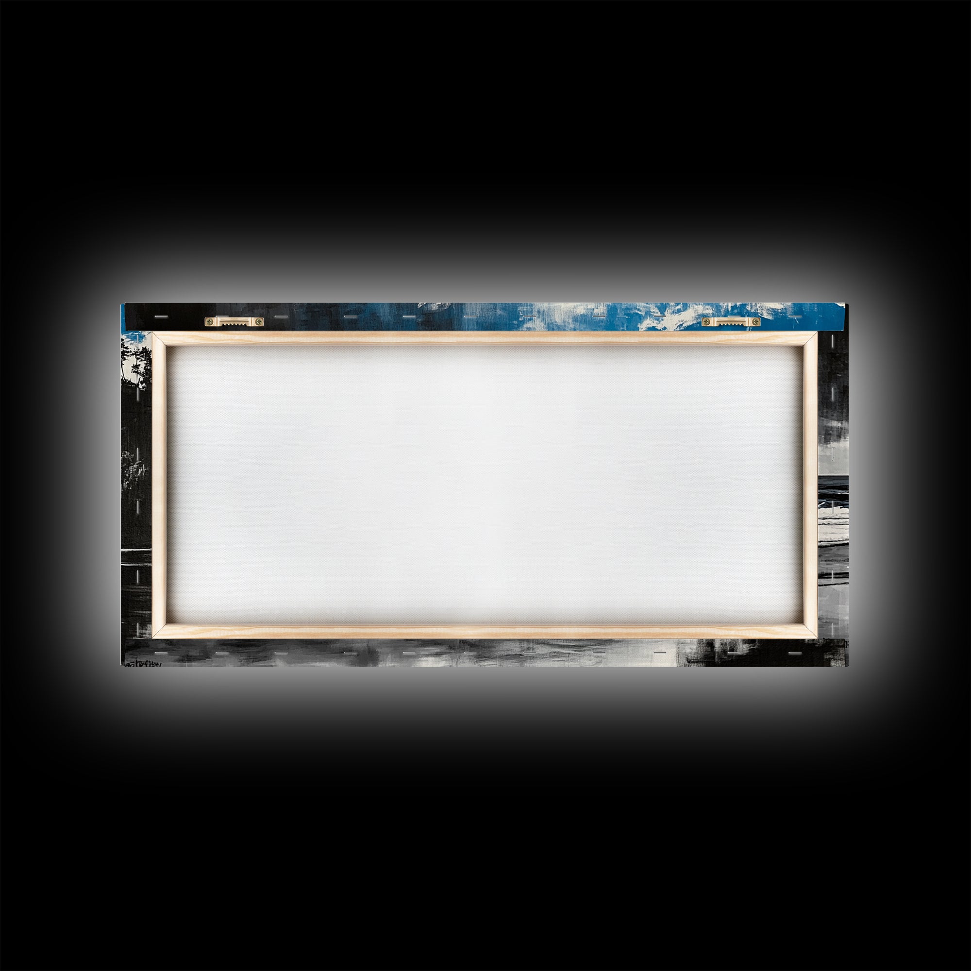 Dramatic Cliffside Painting, Ocean Wave Canvas Print, Monochrome Seascape Art, Moody Wall Decor, Coastal Artwork, Framed Canvas Print