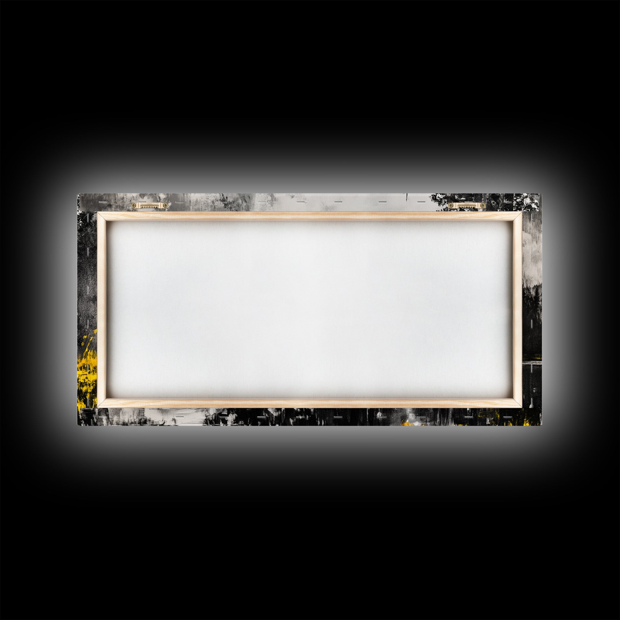 Campfire Forest Painting, Black and White Canvas Print, Nature Wall Decor, Cozy Cabin Artwork, Autumn Inspired Art, Framed Canvas Print