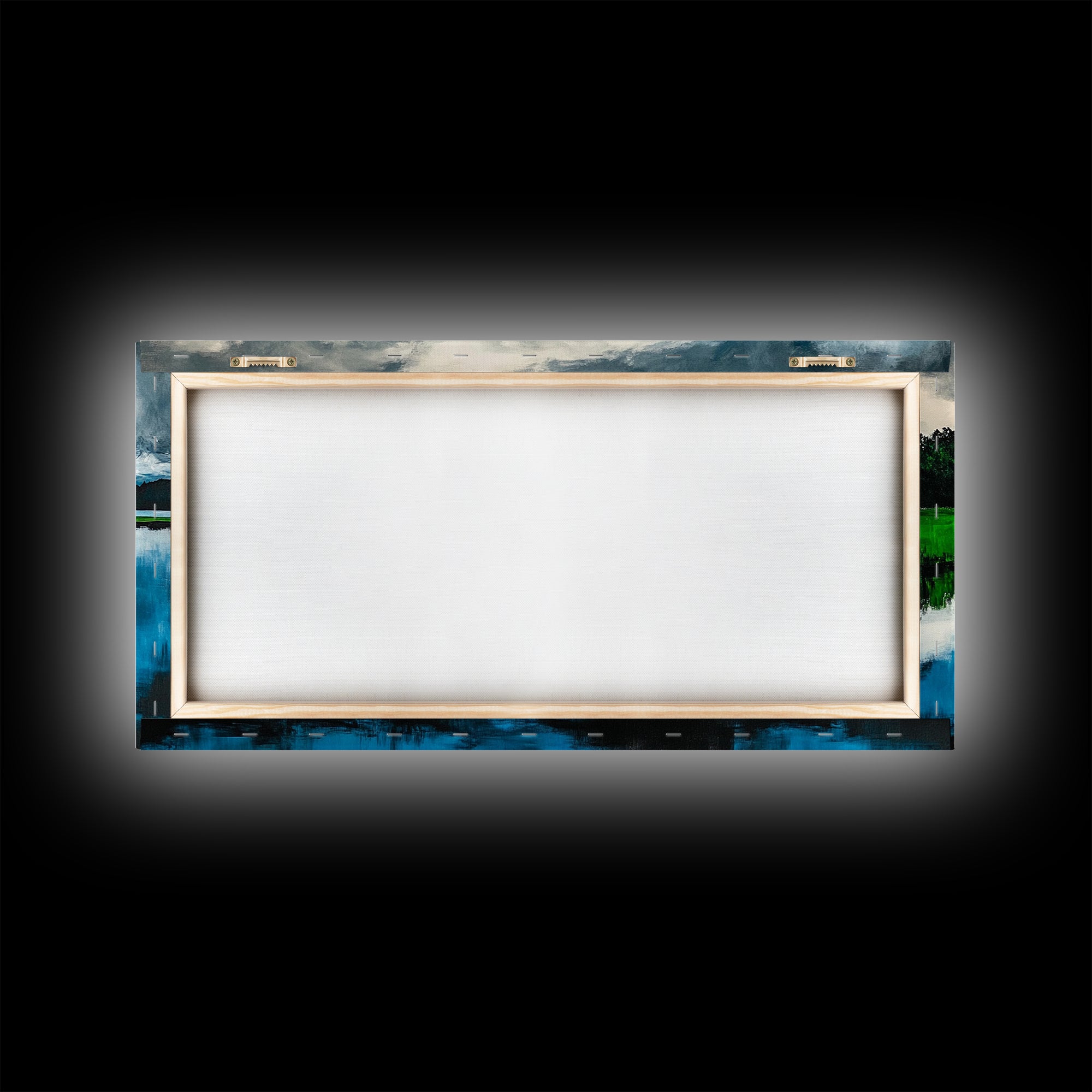 Blue Lake, Reflection Landscape, Nature Wall Art, Framed Canvas Print, Large Canvas Artwork, Modern Home Decor, Office Wall Art