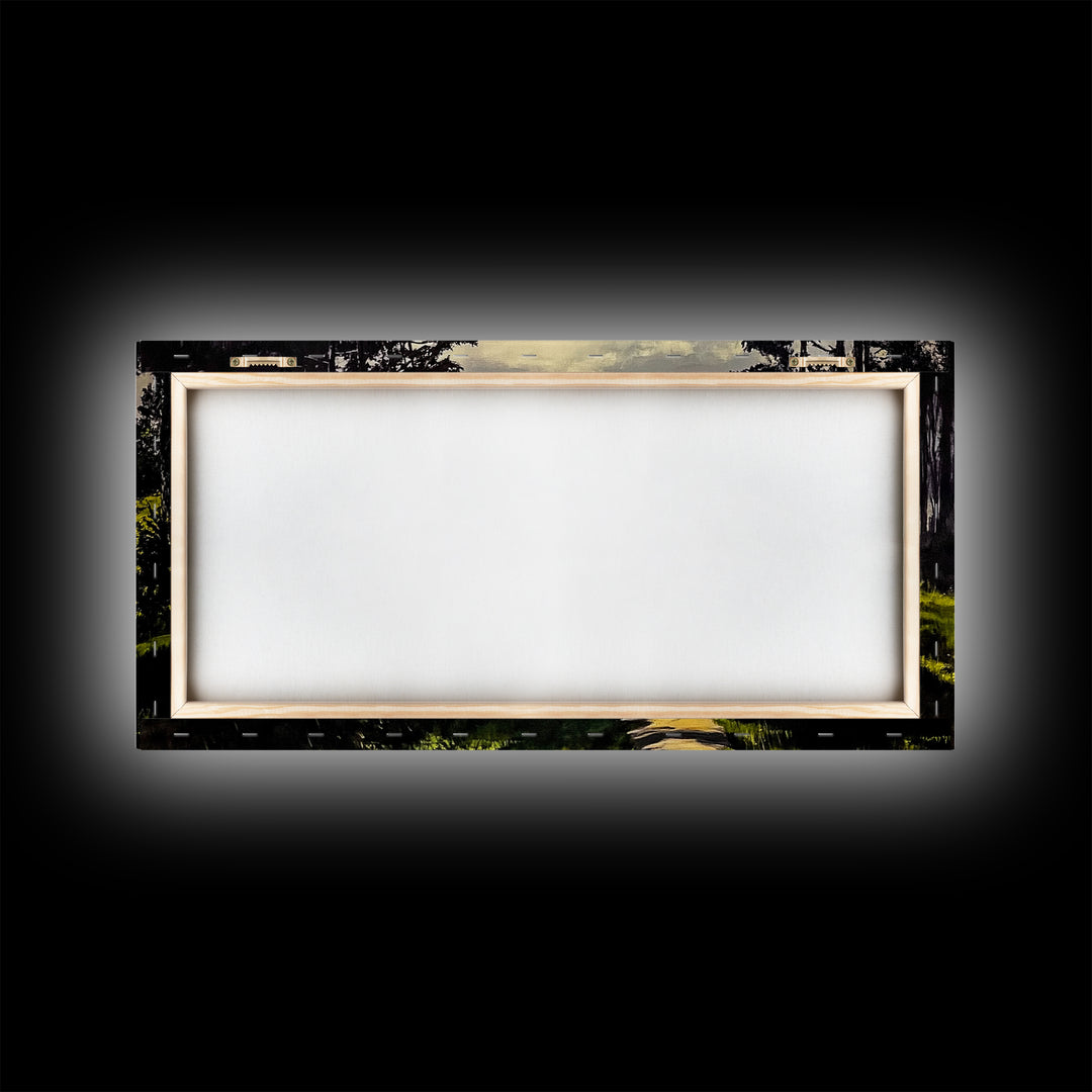 Coastal Path, Ocean View, Nature Landscape, Large Canvas Print, Beach House Painting, Framed Canvas Print, Tranquil Wall Decor