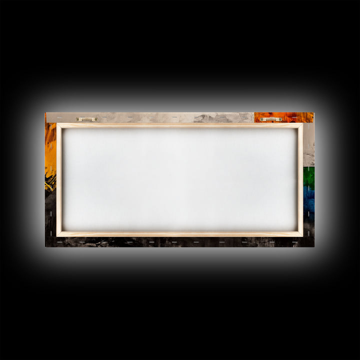 Geometric Blocks, Modern Canvas Print, Abstract Colorful Art, Contemporary Wall Decor, Mid Century Design, Office or Living Room Art