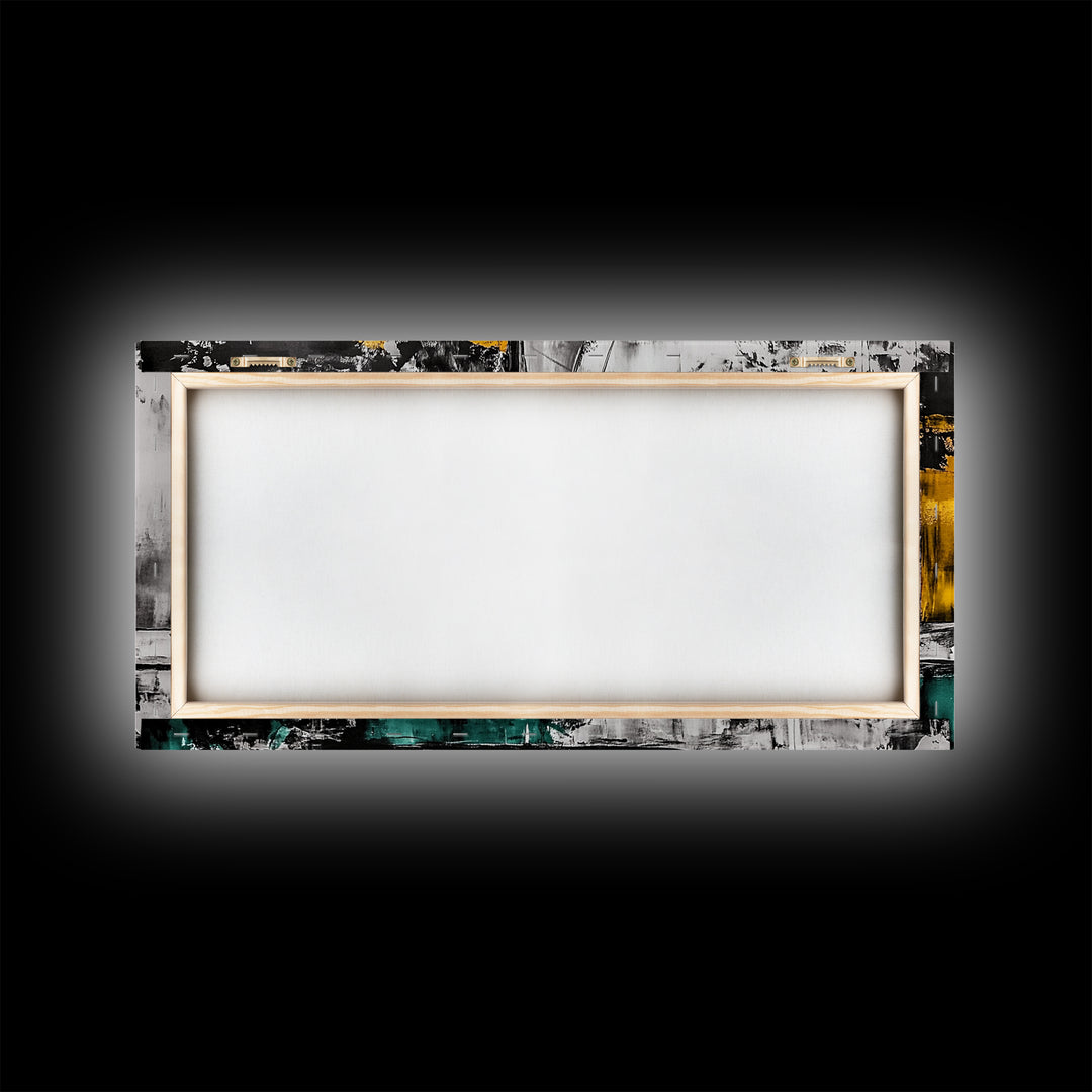 Abstract Sailboat, Nautical Canvas Print, Modern Minimalist Wall Art, Coastal Home Decor, Black and White Painting, Living Room Art