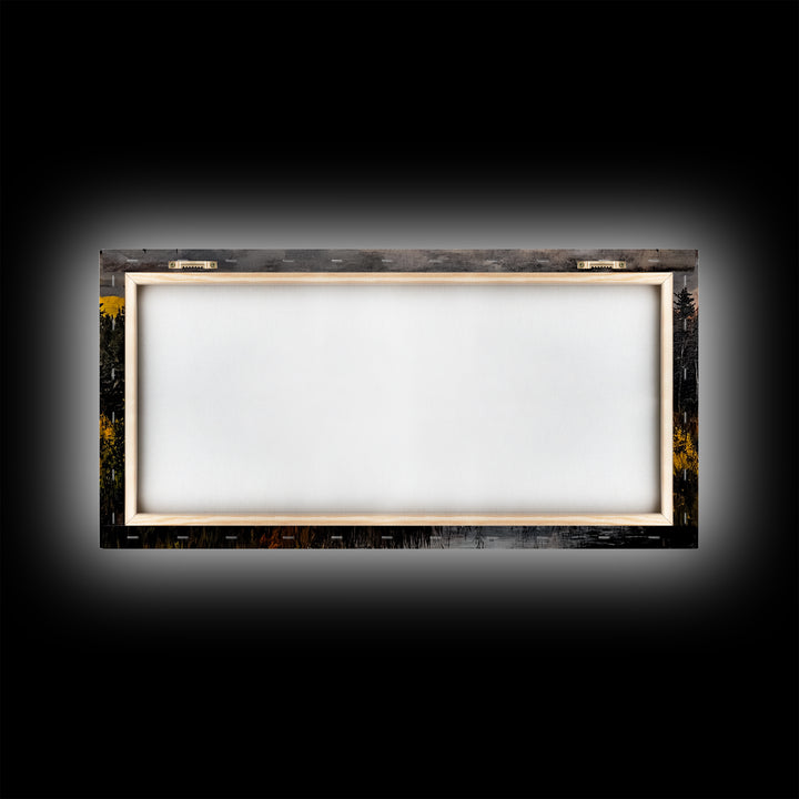 Autumn Sunset, River Landscape, Nature Art, Framed Canvas Print, Rustic Decor, Cabin Wall Art, Fall Wall Art, Living Room Art