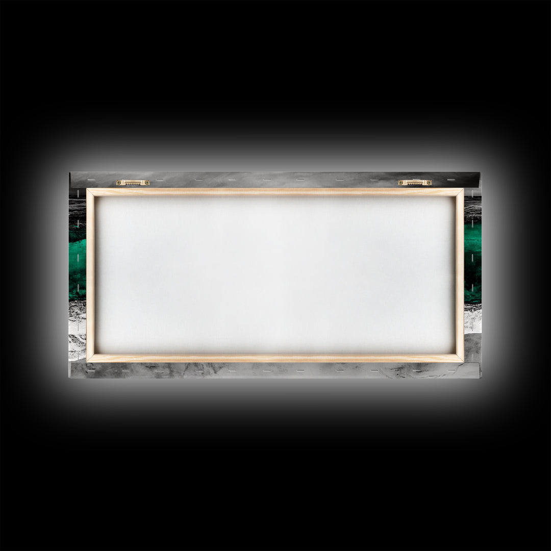 Abstract Ocean, Beach Wall Art, Coastal Decor, Seascape Painting, Modern Home Art, Nautical Decor, Framed Canvas Print, Large Wall Art